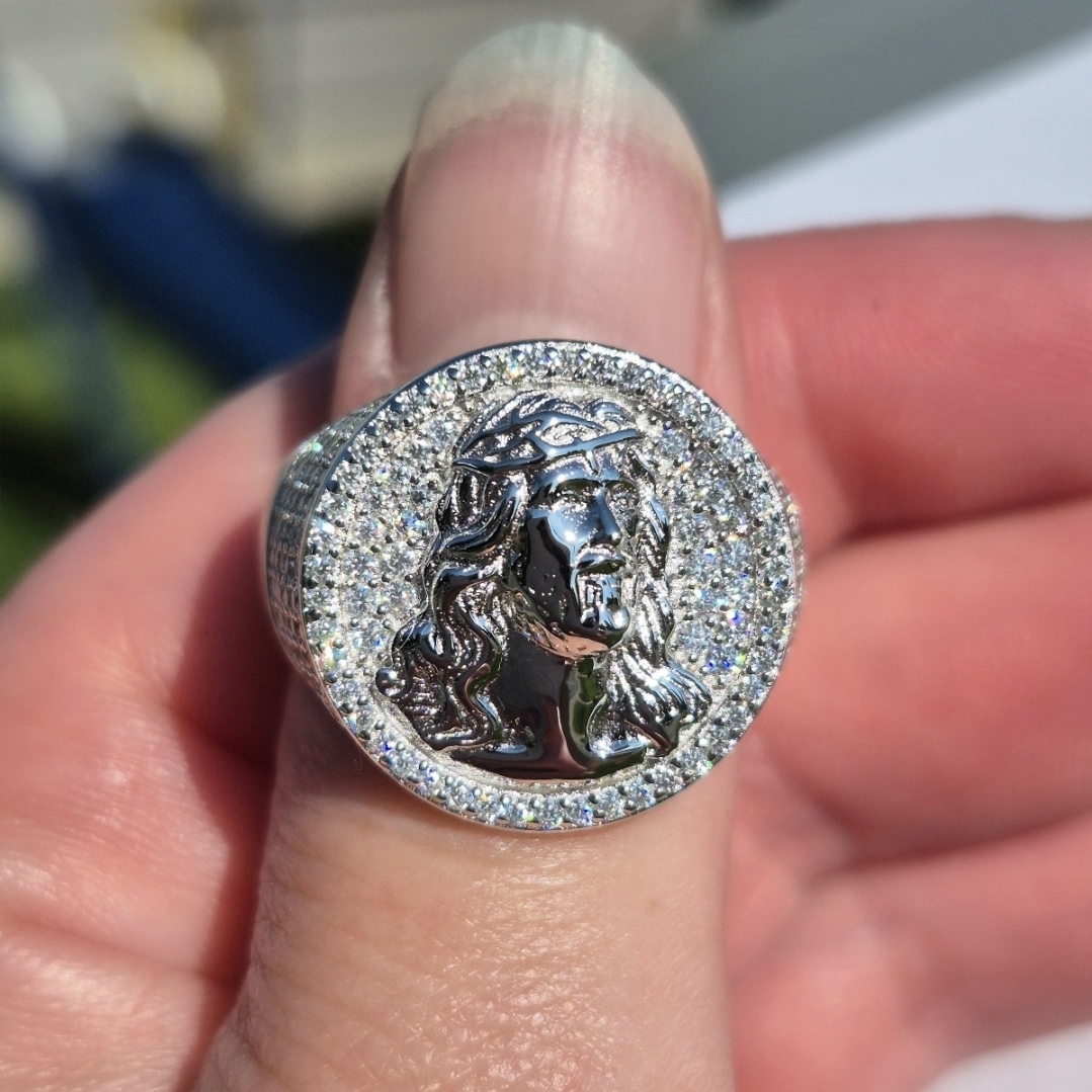 2 Ct* Vvs1 Jesus Moissanite Ring New Size 10